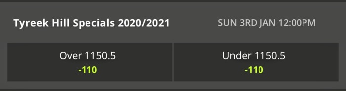 Odds courtesy of DraftKings Sportsbook